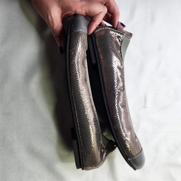 Vionic Allora Ballet Flat Orthotic Shoes Womens Size 7.5 gray Bronze Leather - Picture 9 of 11